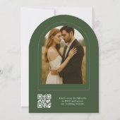 Invitation Élégant Mariage Rustique Eucalyptus Code QR Photo (Dos)