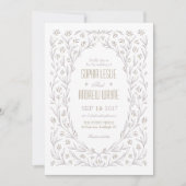 Invitation Élégant mariage rustique lilas violet fleuri (Devant)