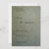 Invitation Élégant Mariage Sage Gold (Devant)