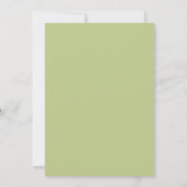 Invitation Élégant Mariage Sage Vert Daisy Simple Chic (Dos)