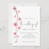 Invitation Élégant Mariage Sakura Cherry Blossom (Devant)