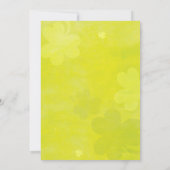 Invitation Élégant Mariage Shamrock vert irlandais (Dos)