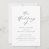 Invitation Élégant Mariage Simple Calligraphié (Devant)