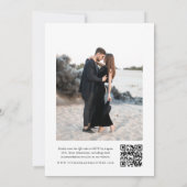 Invitation Élégant Mariage simple noir et blanc (Dos)