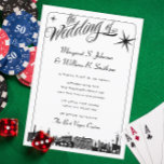 Invitation Élégant Mariage Skyline Las Vegas Strip<br><div class="desc">Elégant Faire-part de mariage Las Vegas Strip Skyline en noir et blanc. Veuillez me contacter avec des demandes personnalisées ou toute question que vous pourriez avoir. Les étoiles plus grandes sont des éléments mobiles une fois que vous cliquez sur "Customiser".</div>