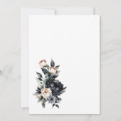Invitation Élégant Mariage Smokey Black Floral Arch (Dos)