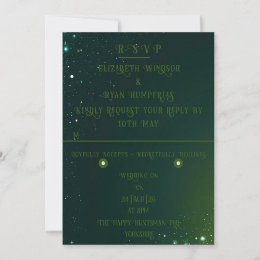 Invitation Élégant Mariage Sparkle (Devant)