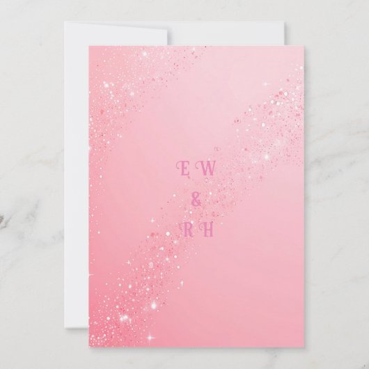 Invitation Élégant Mariage Sparkle (Dos)