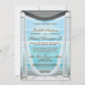 Invitation Élégant mariage sur la plage et calligraphie en cu (Dos)