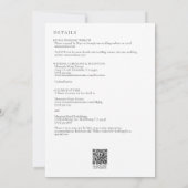 Invitation Elégant Mariage tout-en-un bleu floral (Dos)