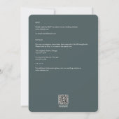 Invitation Élégant Mariage tout-en-un d'ardoise de tournesol  (Dos)