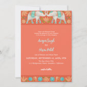 Invitation Élégant Mariage traditionnel indien des éléphants (Devant)