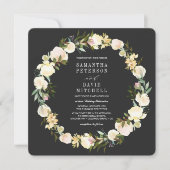 Invitation Elégant Mariage végétal de la Garland Floral (Devant)