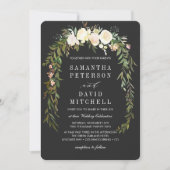 Invitation Elégant Mariage végétal de la Garland Floral (Devant)