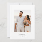 Invitation Elégant Mariage vert de joint de cire or (Dos)