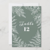 Invitation Élégant Mariage vert de la feuille de fougère (Devant)