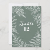 Invitation Élégant Mariage vert de la feuille de fougère (Dos)