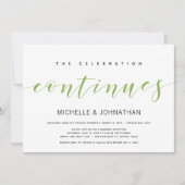 Invitation Élégant mariage vert foncé Elopement (Devant)