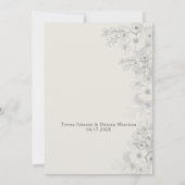 Invitation Élégant Mariage vert Sage (Dos)