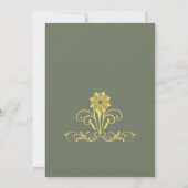 Invitation Élégant Mariage victorien (Dos)