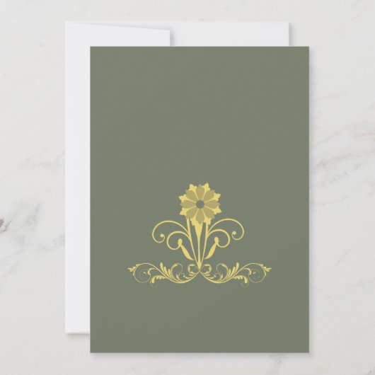 Invitation Élégant Mariage victorien (Dos)