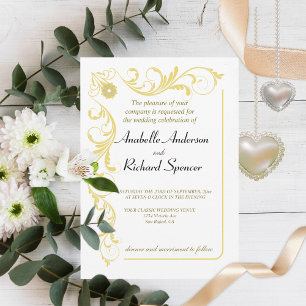 Invitation Élégant Mariage victorien