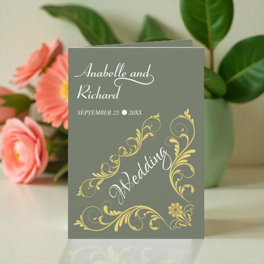 Invitation Élégant Mariage victorien