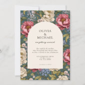 Invitation Élégant Mariage Vintage (Devant)