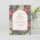 Invitation Élégant Mariage Vintage (Debout devant)