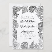 Invitation Elégant Mariage Vintage Seashell Beach (Devant)