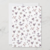 Invitation Élégant Mariage violet (Dos)