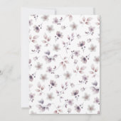 Invitation Élégant Mariage violet (Dos)