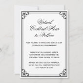 Invitation Élégant Mariage virtuel simple Mariage livestream (Dos)