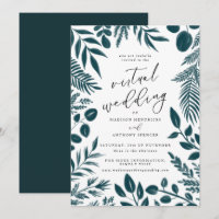 Élégant Mariage virtuel Turquoise
