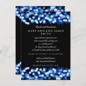 Invitation Elégant mariage Vow Renewal Blue Hollywood Glam (Devant / Derrière)