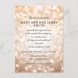 Invitation Élégant Mariage Vow Renouvellement Parties scintil
