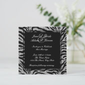 Invitation Elégant Mariage Zebra (Debout devant)