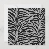 Invitation Elégant Mariage Zebra (Dos)