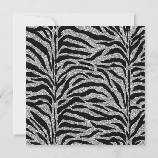 Invitation Elégant Mariage Zebra (Dos)