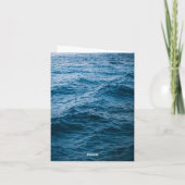 Invitation Elégant Marine Blue Sea Waves Mariage (Dos)