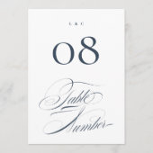 Invitation Elégant Marine sur Mariage blanc 5 x 7 Nombre de t (Devant)