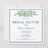 Invitation Elegant Marine & White Bridal Shower (Devant)