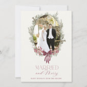 Invitation Elegant Married and Merry Holiday Photo Card (Devant)