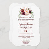 Invitation Élégant Marsala de Bourgogne (Devant / Derrière)