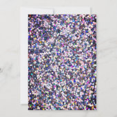 Invitation Elégant Masque Moderne, Séquins Diamants Quinceane (Dos)