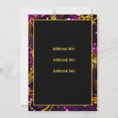 Invitation Elégant Masque Or (Dos)