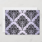 Invitation Elégant Masque Talons Masquerade Sweet 16 Lavande  (Dos)