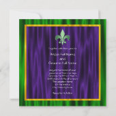 Invitation Elégant Masque vénitien Mardi Gras Mariage (Dos)