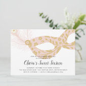 Invitation Elégant Masquerade Thème Sweet sixteen (Debout devant)