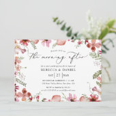 Invitation Élégant matin floral après Brunch Mariage (Debout devant)